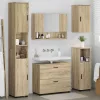 Fürdőszoba bútor szett 5 pcs sonoma tölgy 30 x 35 x 192 cm