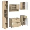 Fürdőszoba bútor szett 5 pcs sonoma tölgy 30 x 35 x 192 cm