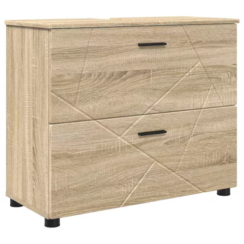 Fürdőszoba bútor szett 4 pcs sonoma tölgy 30 x 35 x 192 cm
