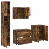 Fürdőszoba bútor szett 4 pcs Füstölt tölgy 30 x 35 x 192 cm