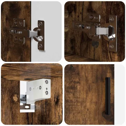 Fürdőszoba bútor szett 4 pcs Füstölt tölgy 30 x 35 x 192 cm
