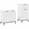 Fürdőszoba bútor szett 2 pcs Fehér 39.5 x 36 x 88 cm Faanyag