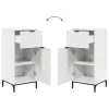 Fürdőszoba bútor szett 2 pcs Fehér 39.5 x 36 x 88 cm Faanyag