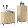 Fürdőszoba bútor szett 2 pcs sonoma tölgy 39.5 x 36 x 88 cm