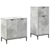 Fürdőszoba bútor szett 2 pcs Beton szürke 39.5 x 36 x 88 cm