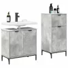 Fürdőszoba bútor szett 2 pcs Beton szürke 39.5 x 36 x 88 cm