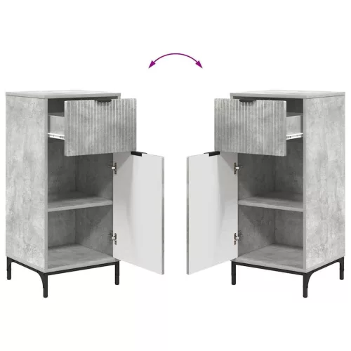 Fürdőszoba bútor szett 2 pcs Beton szürke 39.5 x 36 x 88 cm