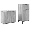Fürdőszoba bútor szett 2 pcs Szürke sonoma 39.5 x 36 x 88 cm