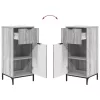 Fürdőszoba bútor szett 2 pcs Szürke sonoma 39.5 x 36 x 88 cm