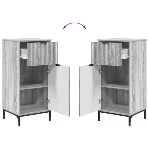 Fürdőszoba bútor szett 2 pcs Szürke sonoma 39.5 x 36 x 88 cm