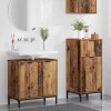 Fürdőszoba bútor szett 2 pcs Régi fa 39.5 x 36 x 88 cm Faanyag