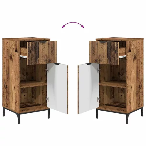 Fürdőszoba bútor szett 2 pcs Régi fa 39.5 x 36 x 88 cm Faanyag