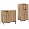 Fürdőszoba bútor szett 2 pcs kézműves tölgy 39.5 x 36 x 88 cm