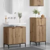 Fürdőszoba bútor szett 2 pcs kézműves tölgy 39.5 x 36 x 88 cm