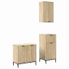 Fürdőszoba bútor szett 3 pcs sonoma tölgy 39.5 x 36 x 88 cm