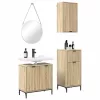 Fürdőszoba bútor szett 3 pcs sonoma tölgy 39.5 x 36 x 88 cm