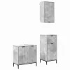 Fürdőszoba bútor szett 3 pcs Beton szürke 39.5 x 36 x 88 cm