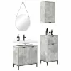 Fürdőszoba bútor szett 3 pcs Beton szürke 39.5 x 36 x 88 cm