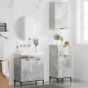 Fürdőszoba bútor szett 3 pcs Beton szürke 39.5 x 36 x 88 cm