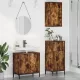 Fürdőszoba bútor szett 3 pcs Füstölt tölgy 39.5 x 36 x 88 cm