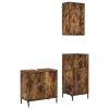 Fürdőszoba bútor szett 3 pcs Füstölt tölgy 39.5 x 36 x 88 cm