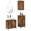 Fürdőszoba bútor szett 3 pcs Füstölt tölgy 39.5 x 36 x 88 cm