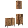 Fürdőszoba bútor szett 3 pcs Régi fa 39.5 x 36 x 88 cm Faanyag