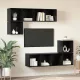 TV szekrény garnitúra 4 pcs Musta tammi 37 x 37 x 142.5 cm