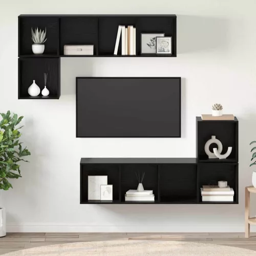 TV szekrény garnitúra 4 pcs Musta tammi 37 x 37 x 142.5 cm