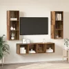 TV Szekrény Szett 3 pcs Régi fa 37 x 37 x 142.5 cm Faanyag