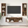 TV Szekrény Szett 3 pcs Régi fa 37 x 37 x 142.5 cm Faanyag