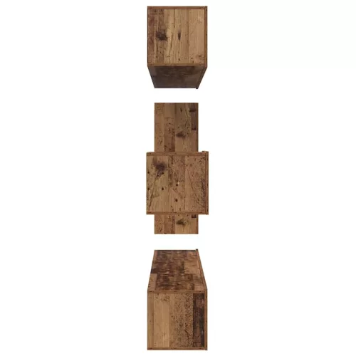 TV szekrény garnitúra 8 pcs Régi fa 30.5 x 30 x 90 cm Faanyag