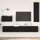 Fali TV Szekrény 4 pcs Musta tammi 200 x 30 x 30 cm Műanyag Fa