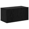 Fali TV Szekrény 4 pcs Musta tammi 200 x 30 x 30 cm Műanyag Fa