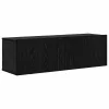 Fali TV Szekrény 4 pcs Musta tammi 200 x 30 x 30 cm Műanyag Fa
