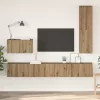 TV Szekrény Szett 4 pcs kézműves tölgy 200 x 30 x 30 cm Faanyag