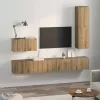 TV Szekrény Szett 4 pcs kézműves tölgy 200 x 30 x 30 cm Faanyag