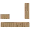 TV Szekrény Szett 4 pcs kézműves tölgy 200 x 30 x 30 cm Faanyag