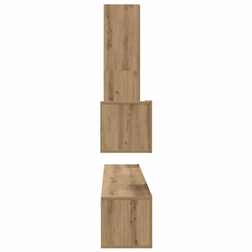 TV Szekrény Szett 4 pcs kézműves tölgy 200 x 30 x 30 cm Faanyag