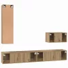 TV Szekrény Szett 4 pcs kézműves tölgy 200 x 30 x 30 cm Faanyag