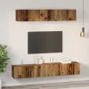 TV szekrény garnitúra 5 pcs Régi fa 100 x 30 x 30 cm Faanyag