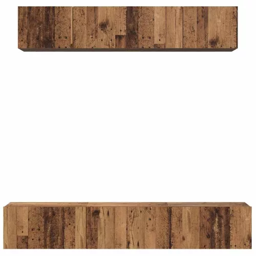 TV szekrény garnitúra 5 pcs Régi fa 100 x 30 x 30 cm Faanyag