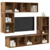 TV szekrény garnitúra 4 pcs Régi fa 37 x 37 x 142.5 cm Faanyag