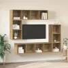 TV szekrény garnitúra 4 pcs kézműves tölgy 37 x 37 x 142.5 cm