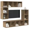 TV szekrény garnitúra 4 pcs kézműves tölgy 37 x 37 x 142.5 cm