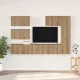 TV szekrény garnitúra 6 pcs kézműves tölgy 30.5 x 30 x 90 cm
