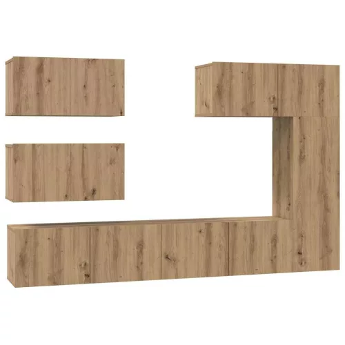 TV szekrény garnitúra 6 pcs kézműves tölgy 30.5 x 30 x 90 cm