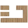 TV szekrény garnitúra 6 pcs kézműves tölgy 30.5 x 30 x 90 cm