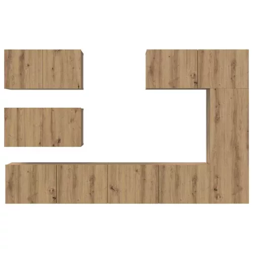 TV szekrény garnitúra 6 pcs kézműves tölgy 30.5 x 30 x 90 cm