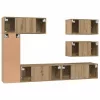 TV szekrény garnitúra 6 pcs kézműves tölgy 30.5 x 30 x 90 cm